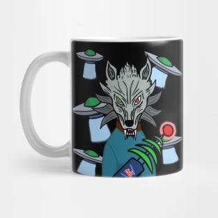 BussyWolves Alien Invader wolf Mug